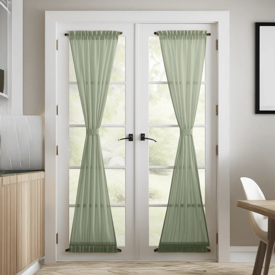 Asparagus Green Door Curtains