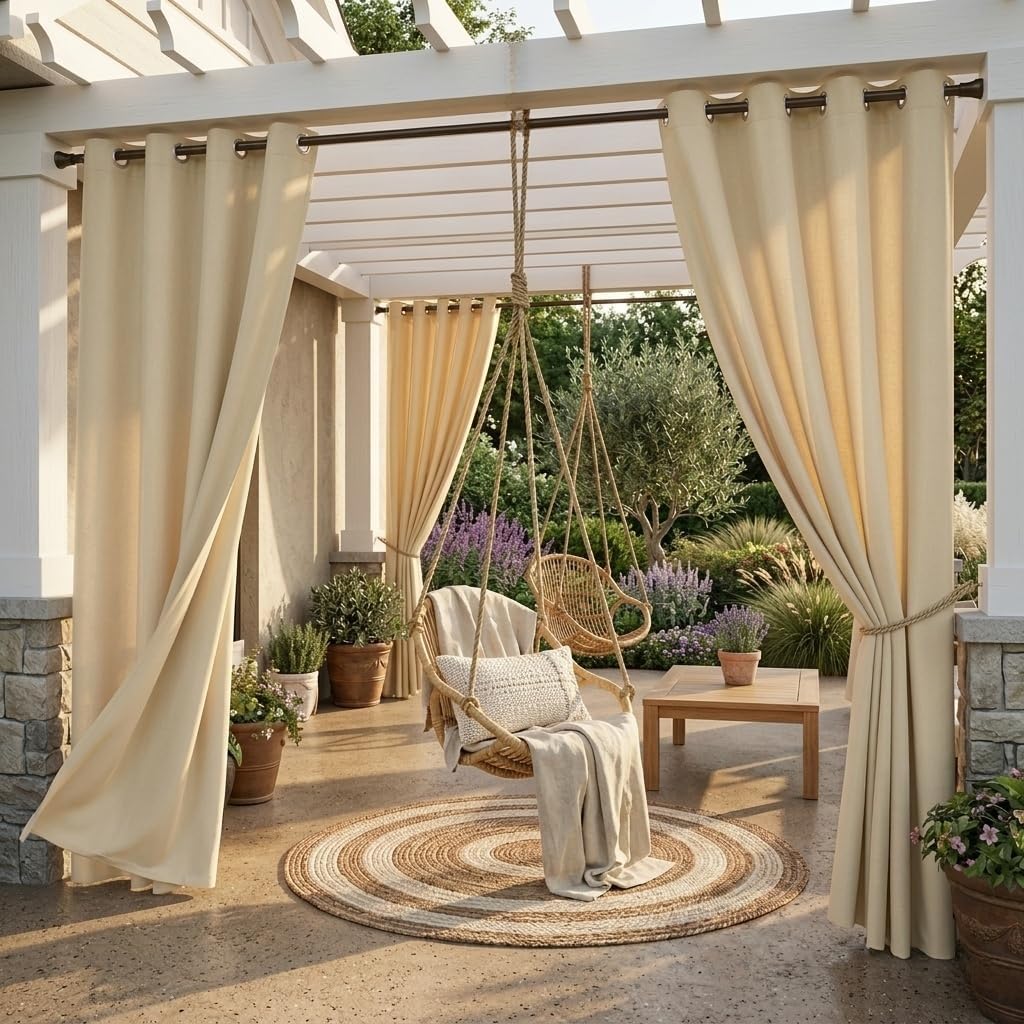 Beige Balcony Curtains