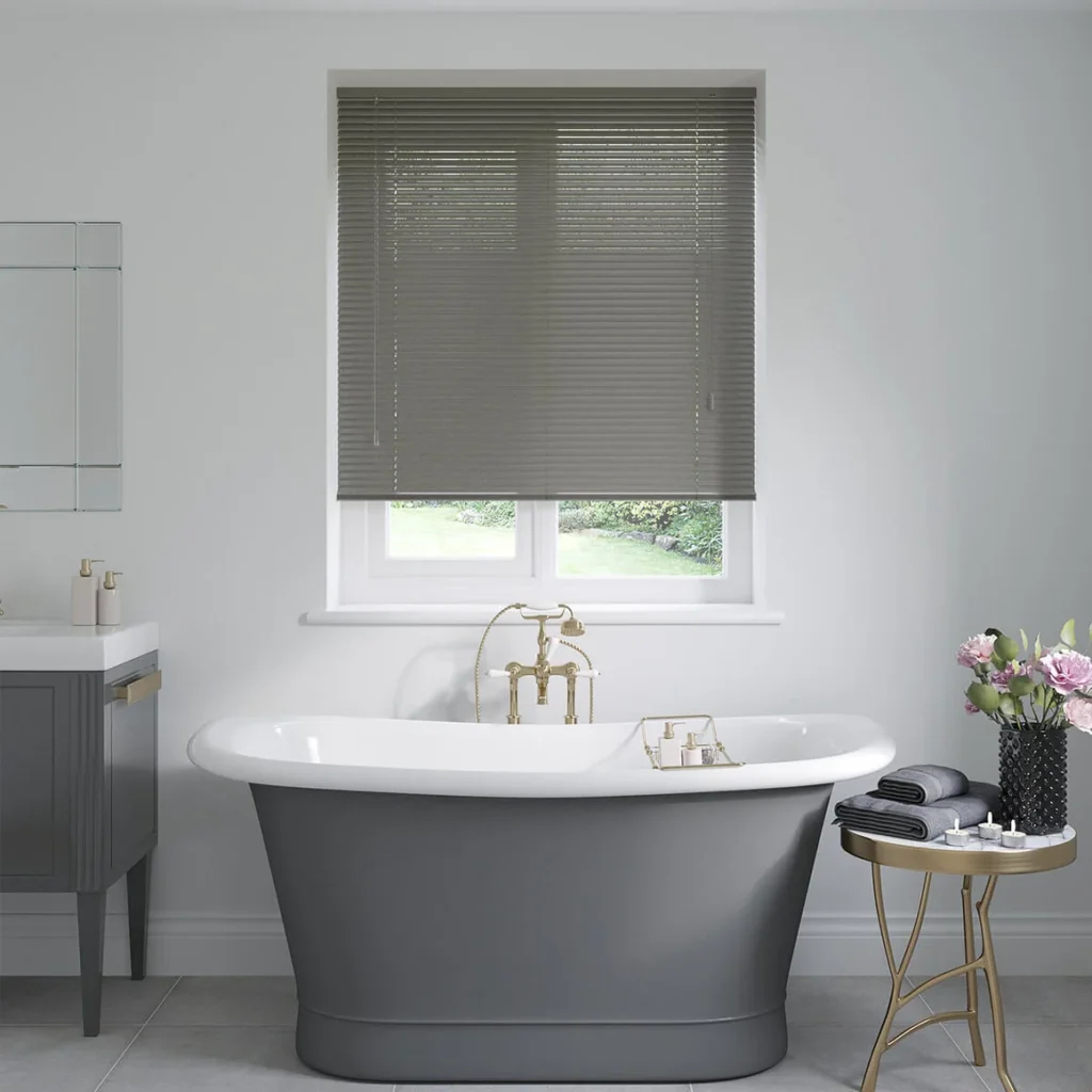 Beige Beach Bathroom Blinds