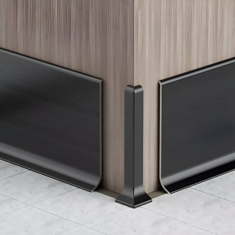 Black Satin Stainless Steel Skirting