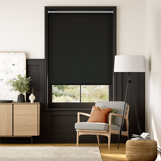 Blackout Black Roller Blinds