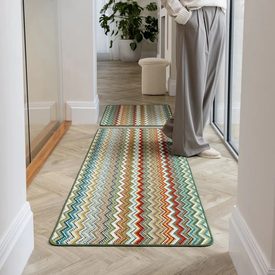 Candy Multi Green ZigZag Mat
