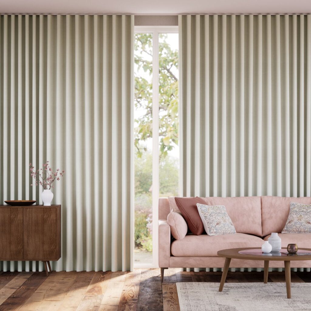 Cavendish Cream Motorized Curtains