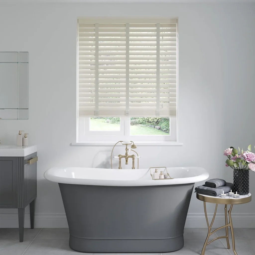Chalk White Bathroom Blinds