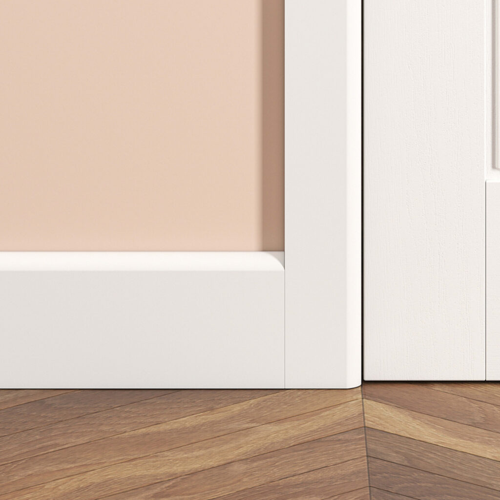 Chamfered White Skirting