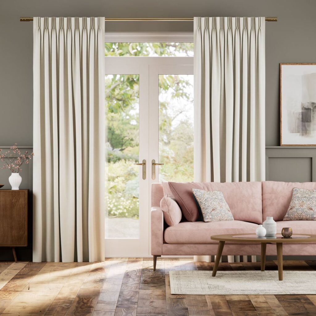 Cream Pinch Pleat Curtains
