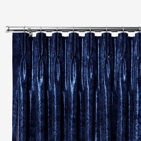 Crushed Velvet Royal Blue Curtains