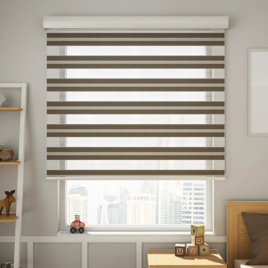 Dark Brown Zebra Blinds