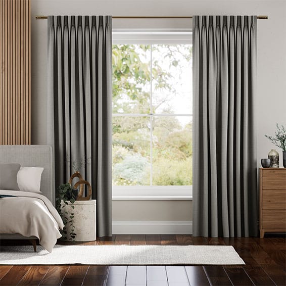 Elephant Grey Pinch Pleat Curtains