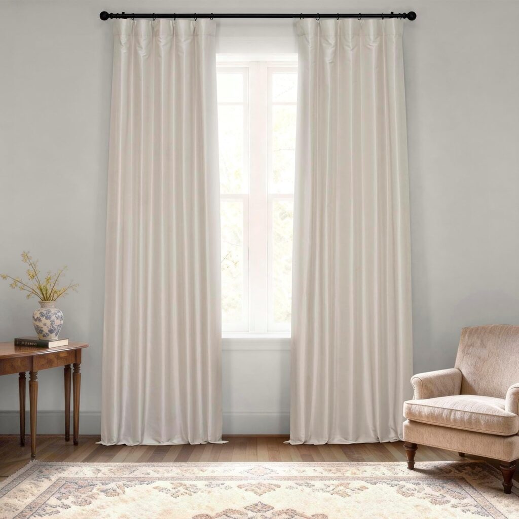 Faux Dupioni Silk Polyester Curtains