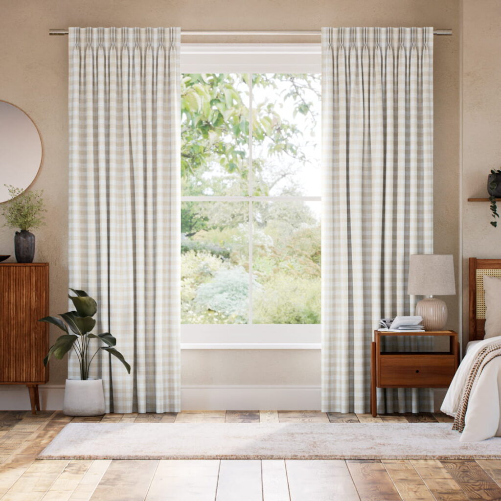 Linen Oatmeal Motorized Curtains