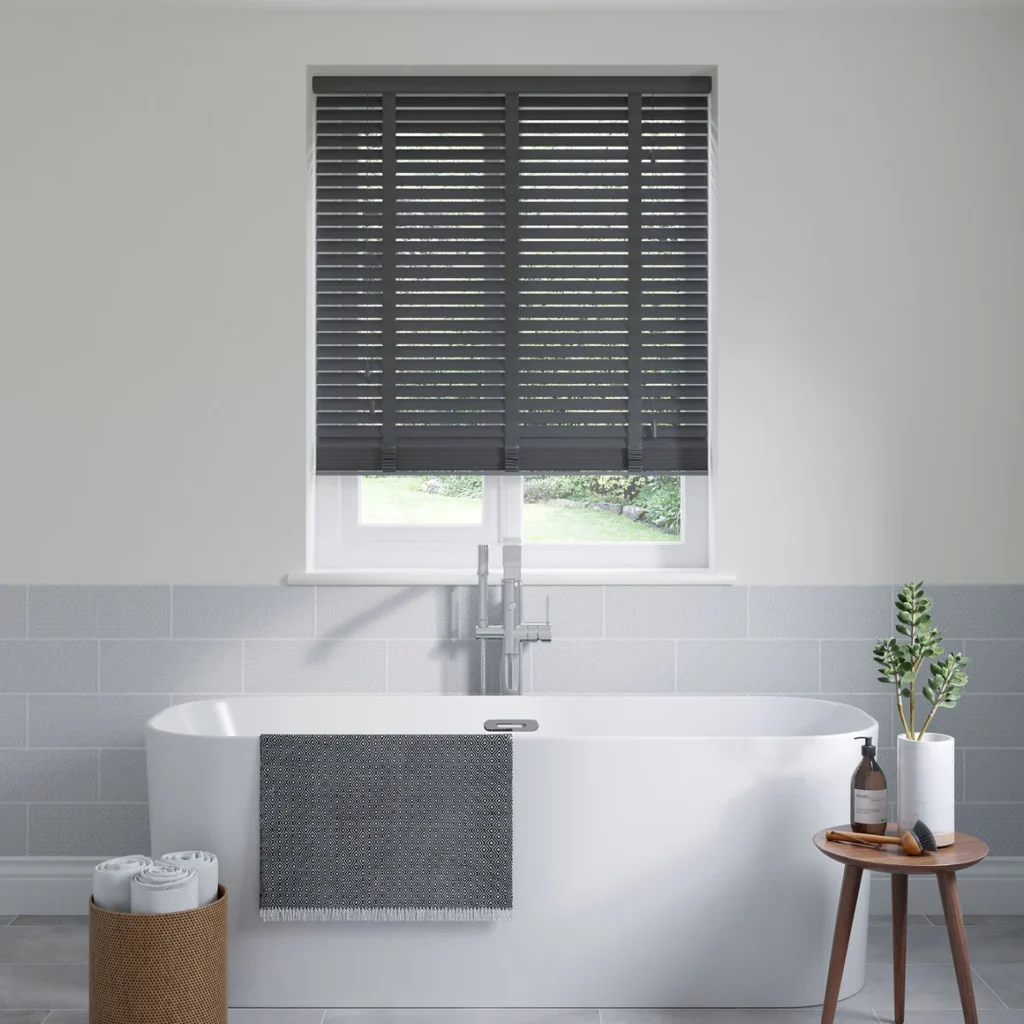 Graphite Grey Wooden Blinds