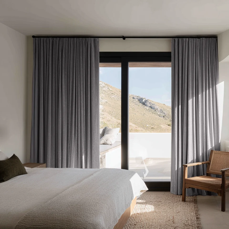 Grey Velvet Soundproof Curtains