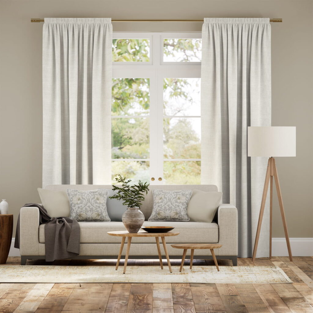 Harlow Stone Textured Curtains