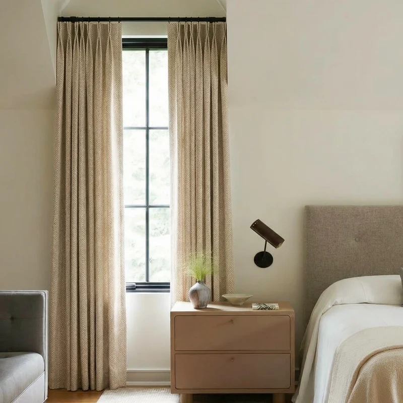 Henry Herringbone Wool Curtains