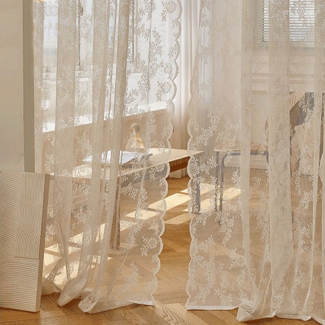 Ivory White Net Curtains