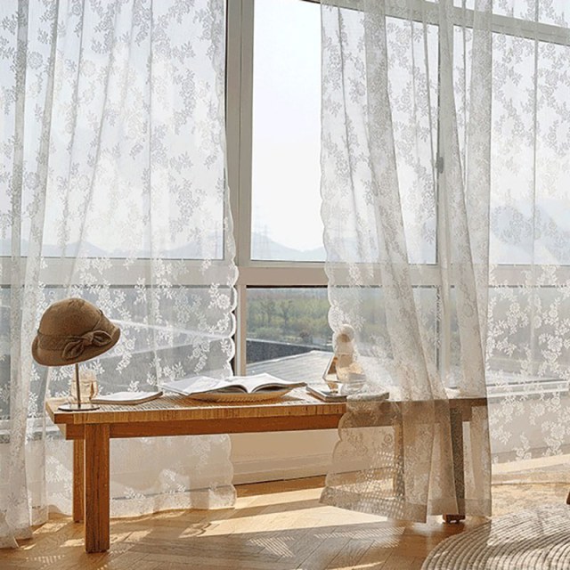Ivory White Net Curtains