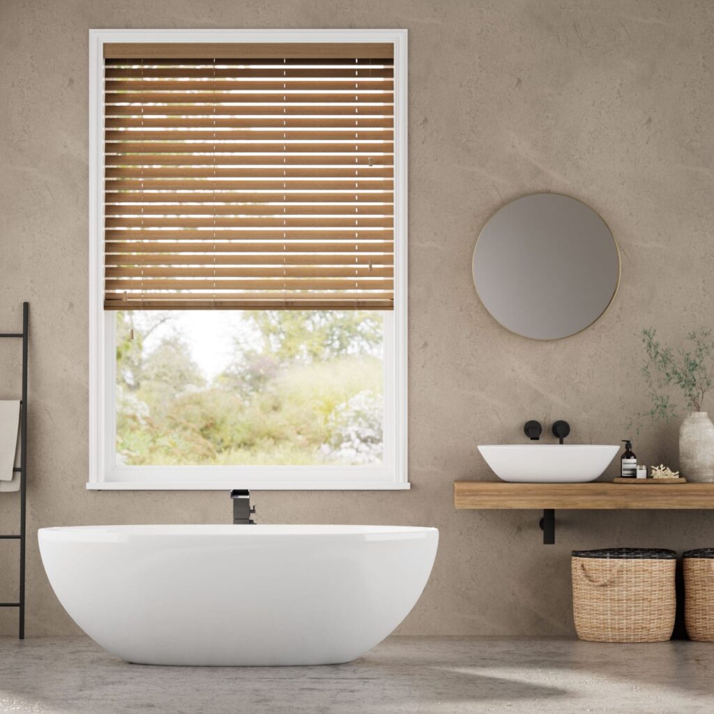 Majestic Oak Faux Wood Blinds