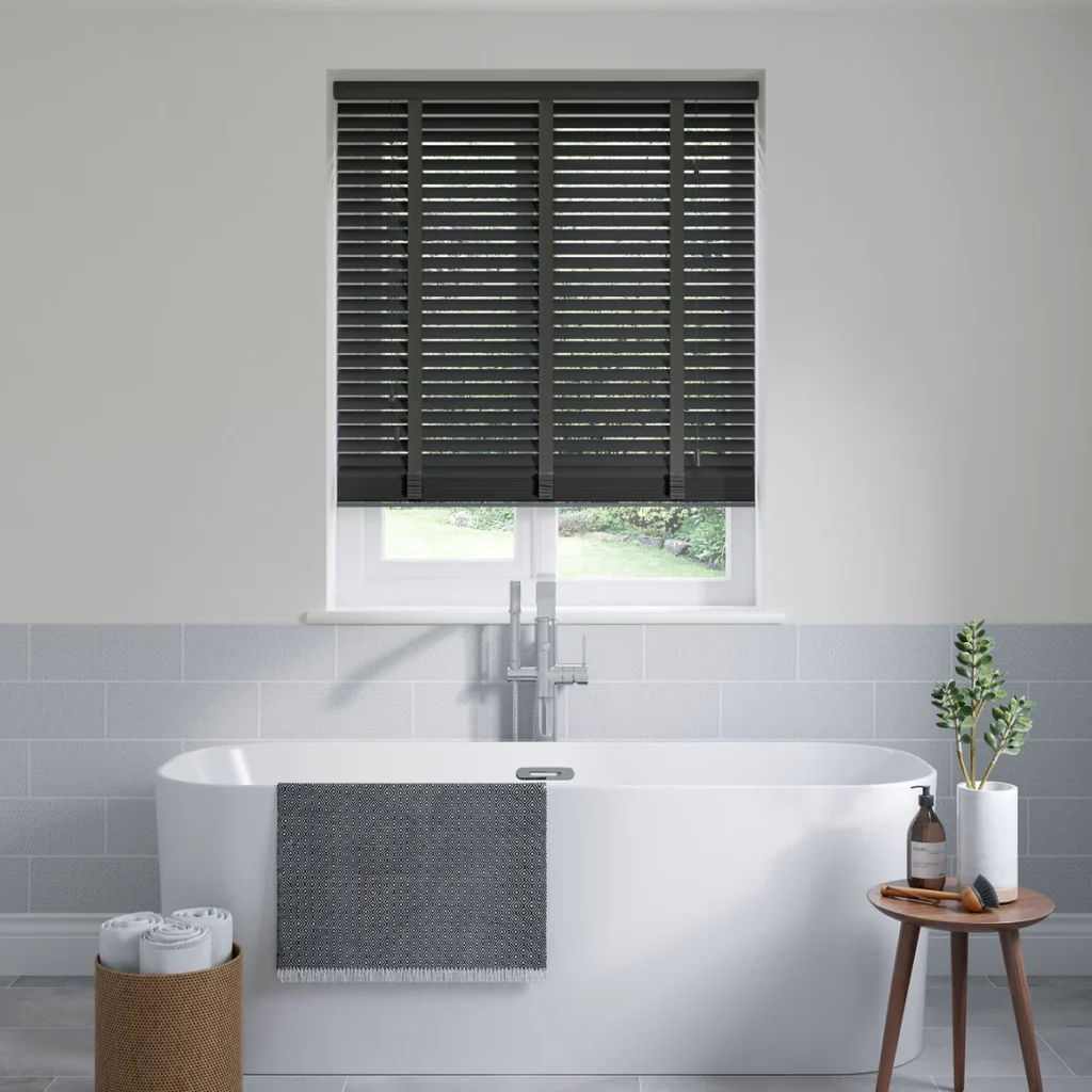Midnight Black Wooden Blinds
