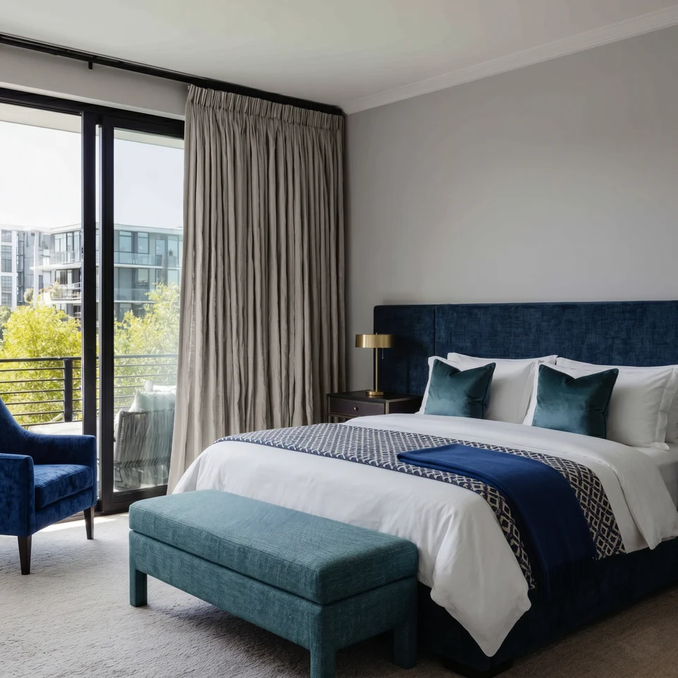Natural Pencil Pleat Hotel Curtains