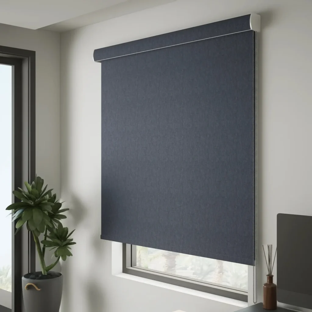 Navy Blue Blackout Blinds
