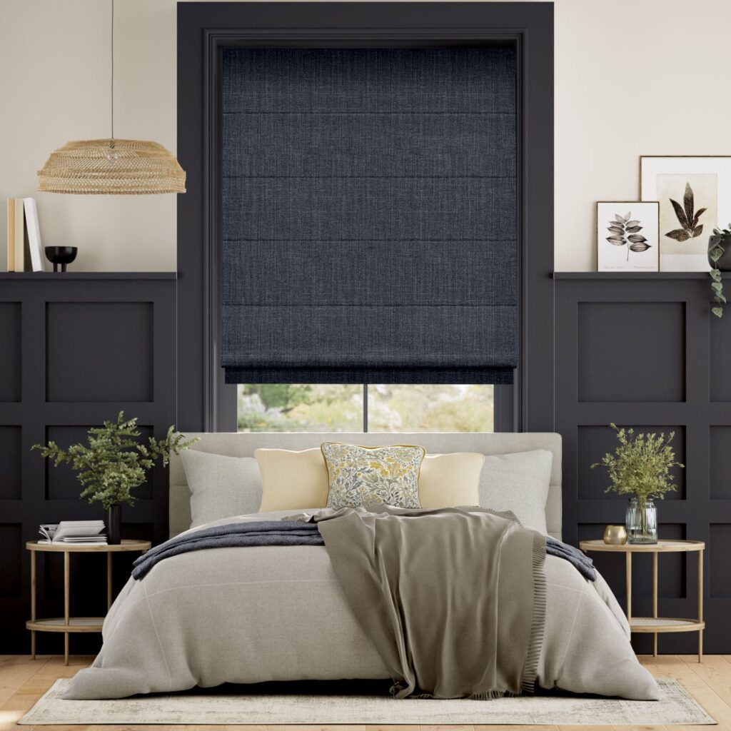 Navy Motorized Blinds