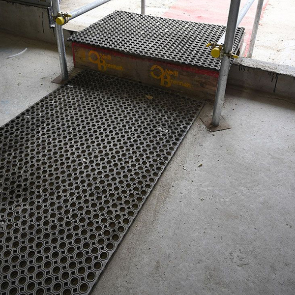 Non-Slip Black Hollow Mat