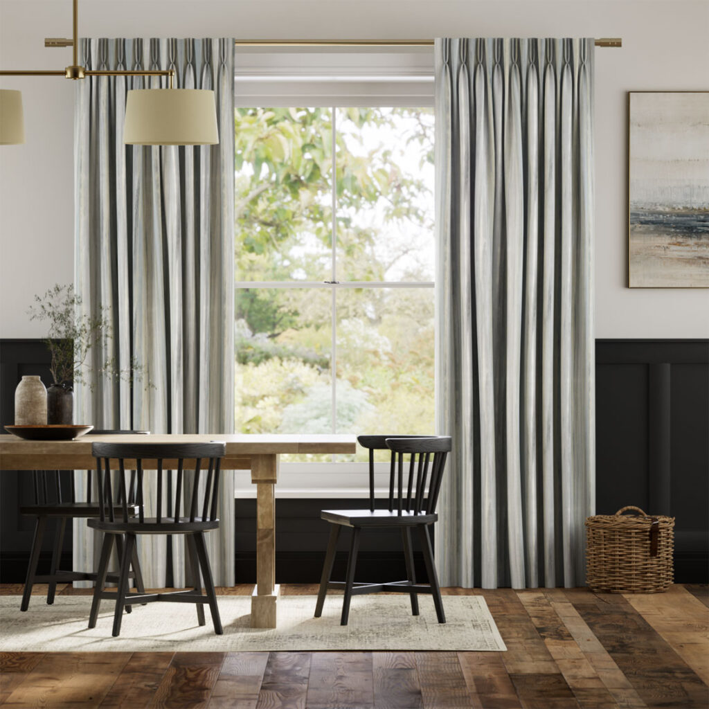 Oasis Stripe Mineral Curtains