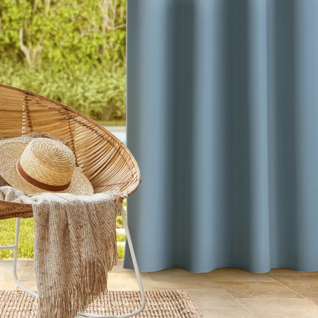 Pastel Blue Outdoor Curtains