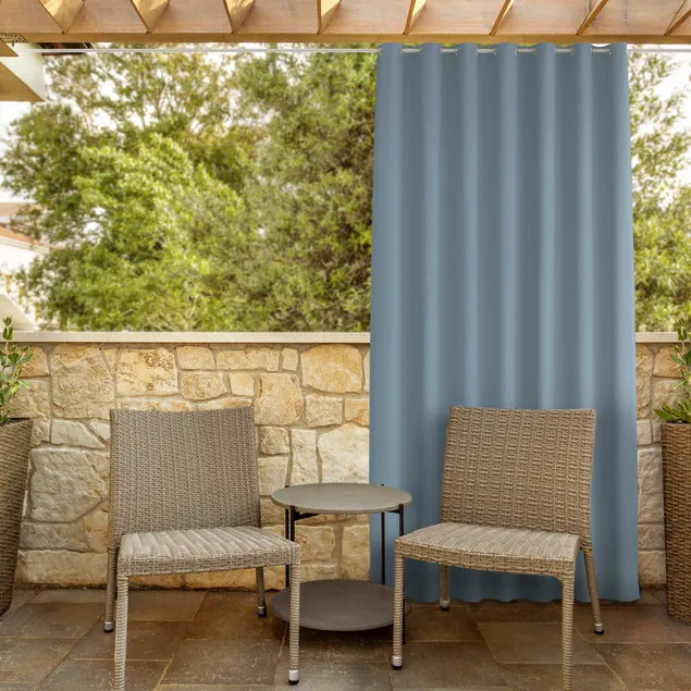 Pastel Blue Outdoor Curtains