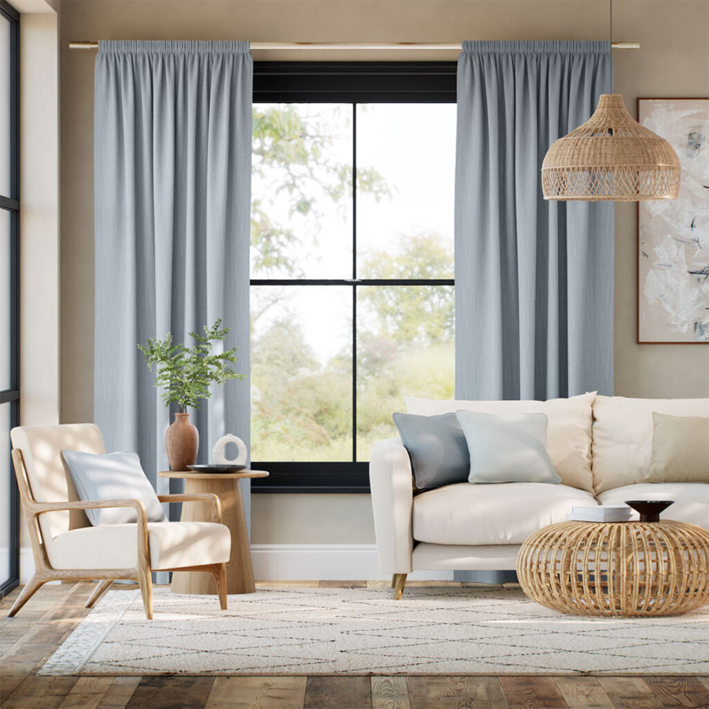 Remy Linen Bluebell Curtains