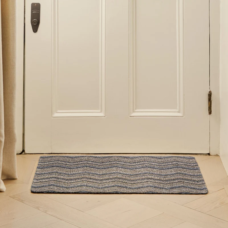 Ribbon Grey Zig Zag Doormat