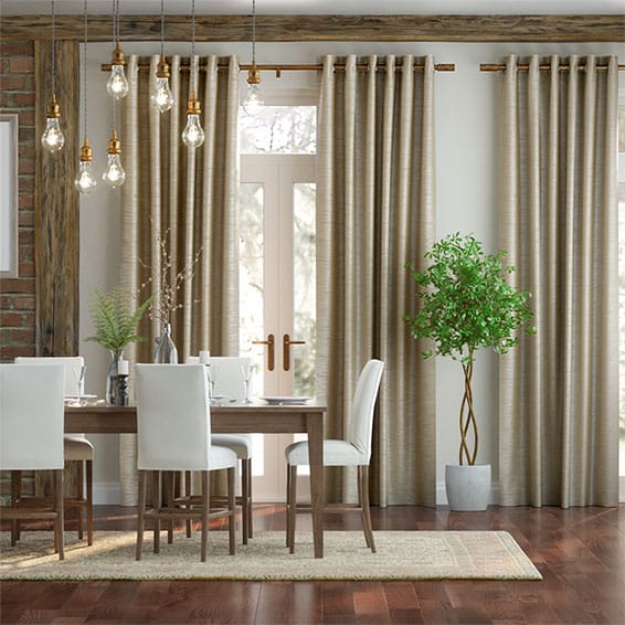 Silk Pale Gold Curtains