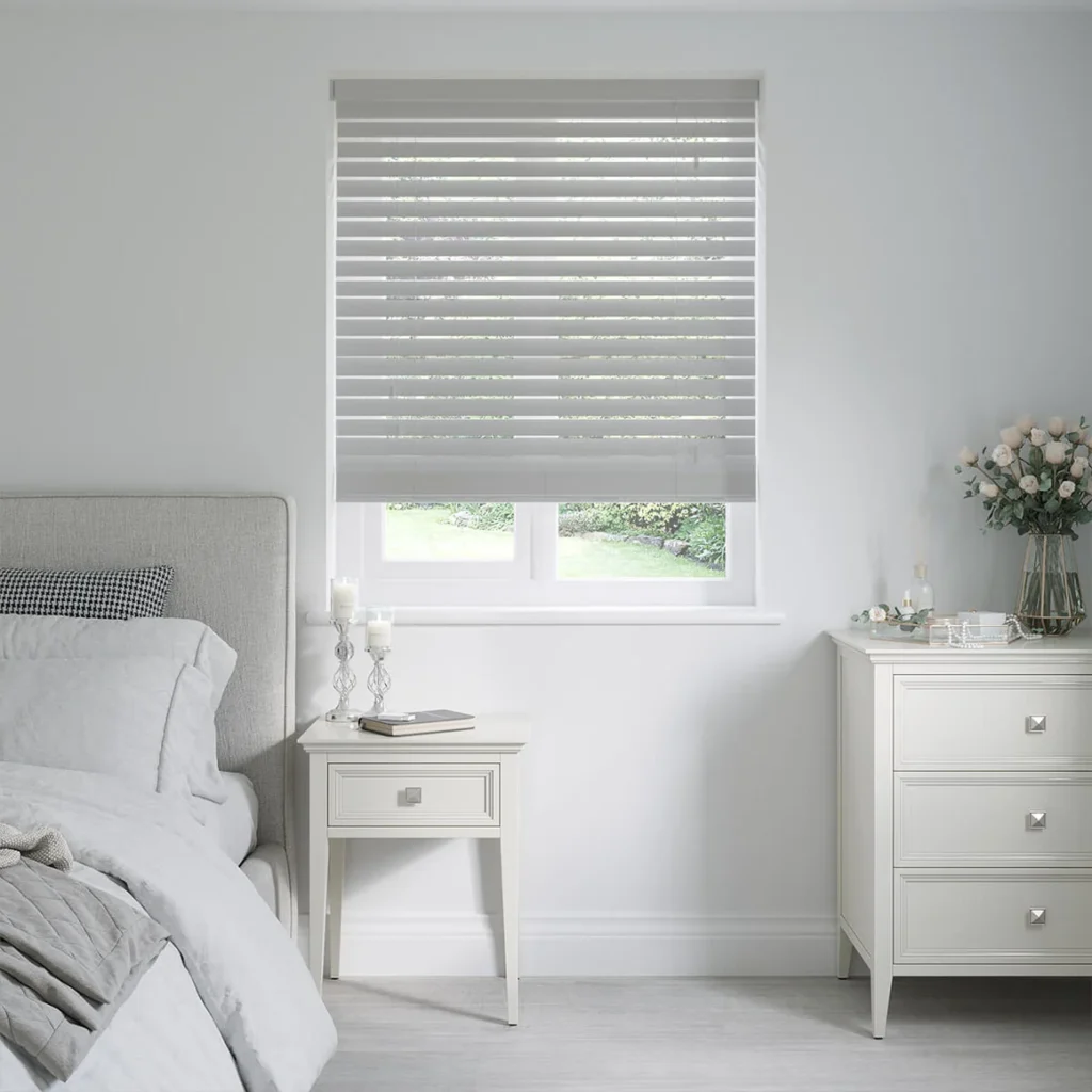 Silver Grey Wooden Blinds