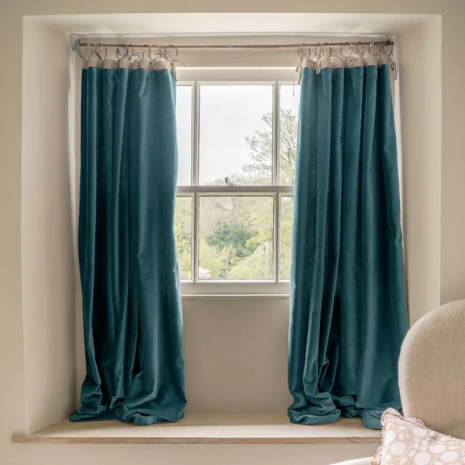 Smoke Blue Villa Curtains