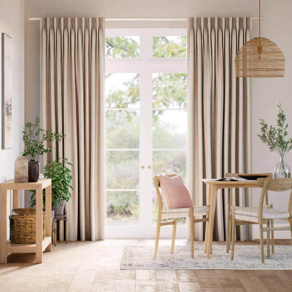 Taylor Berry Stripe Curtains