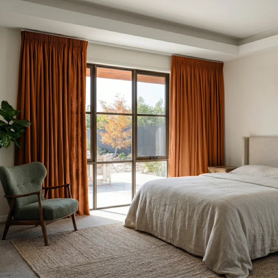 Terracotta Bedroom Curtains