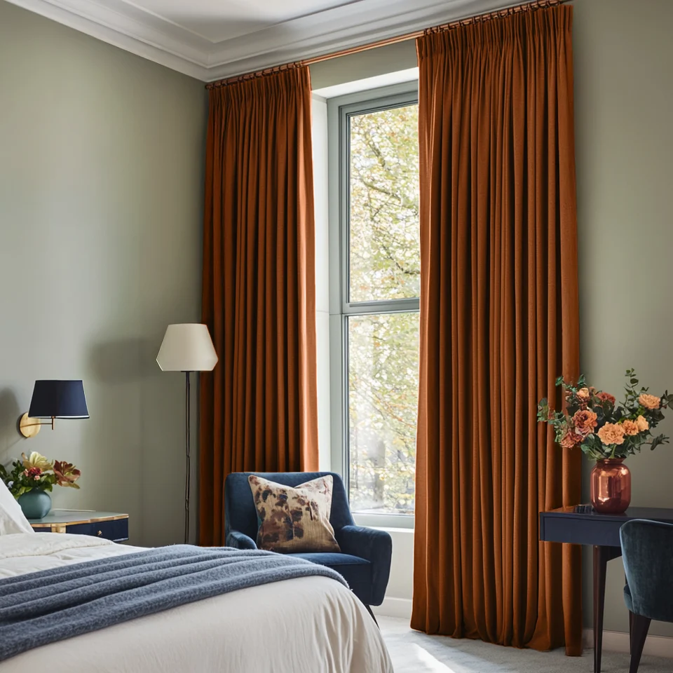 Terracotta Bedroom Curtains