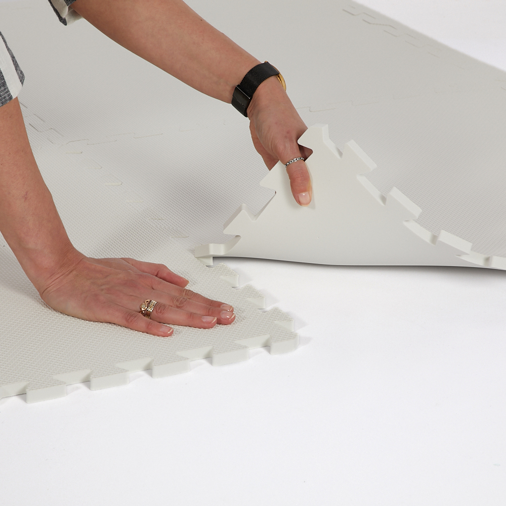 White Eva Foam Interlock Mats
